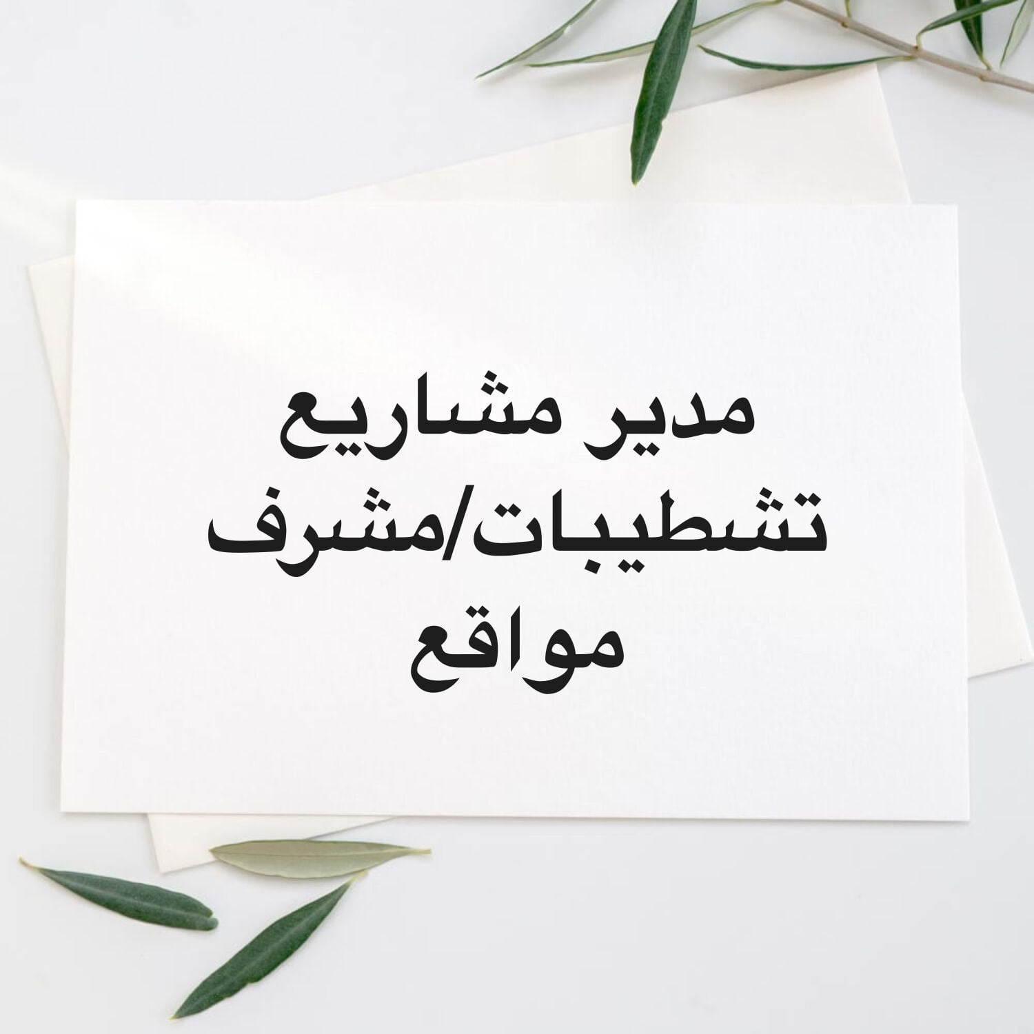مدير مشاريع تشطيبات/مشرف مواقع 