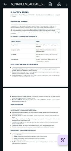 Job Seeker: Security Guard - Height