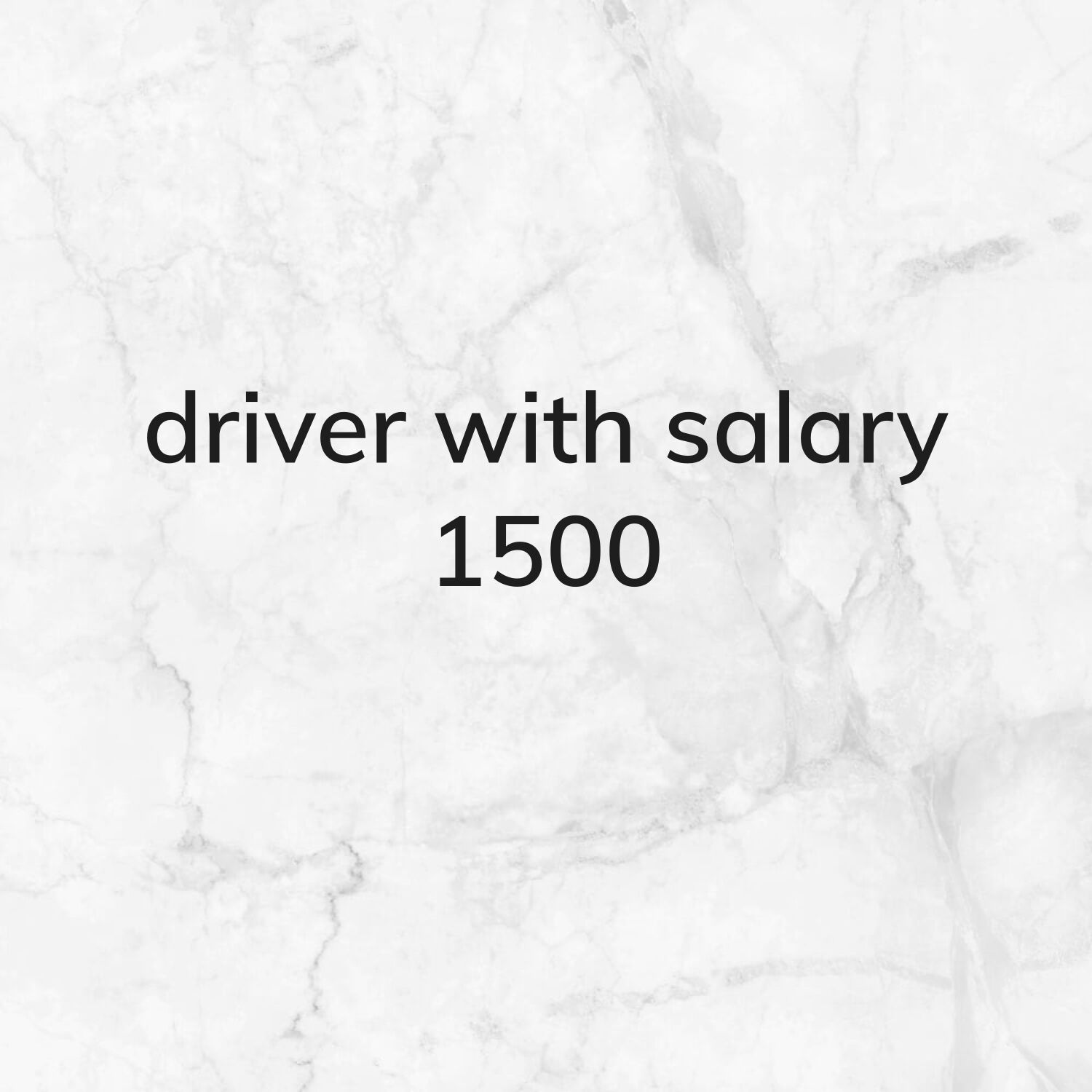 driver with salary 1500 