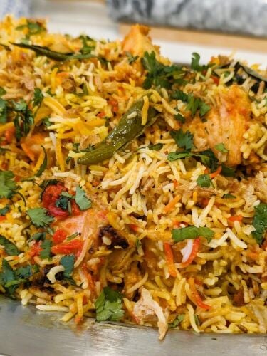 A Large Biryani Meal Serving 5 Peop
