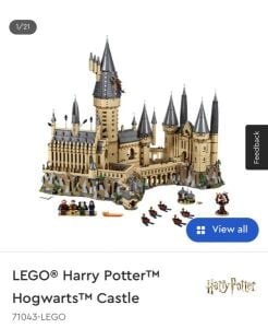 Harry Potter hogwart castle lego