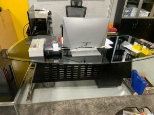 Executive Glass-Top Desk