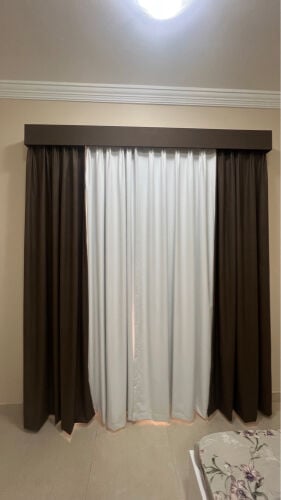 curtains with wooden pelmet
