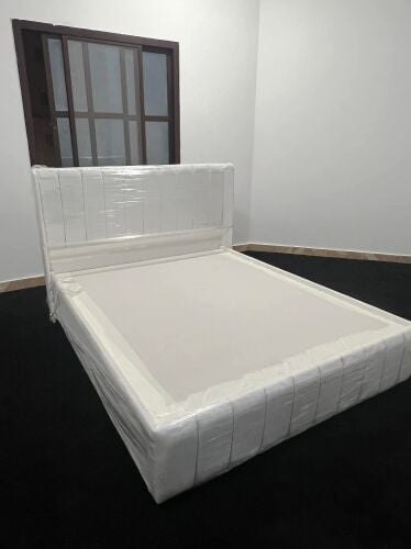Bed, mattress, cabinet available al