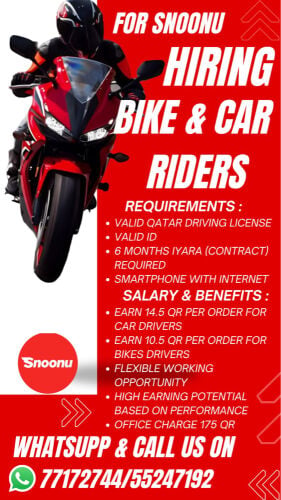 Hiring Snoonu car drivers