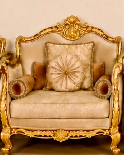 Luxury Baroque Wooden Sofa Set