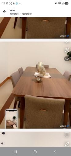 brand 6 chairs table used