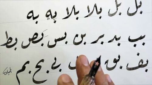 خطاط ومعلم لغة عربية