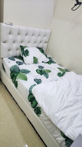White Twin Bed Frame and Mattress
