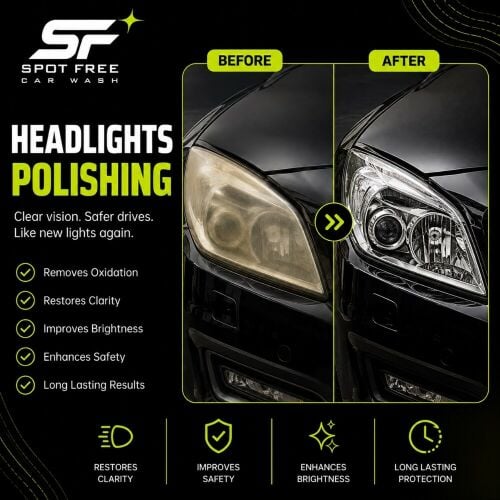 CAR HEADLIGHTS POLISHING