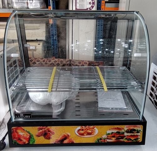 glass food warmer display