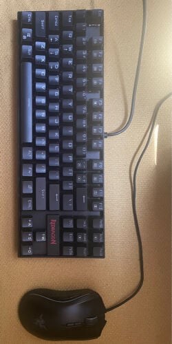 mechanical keyboard and Razer mouse