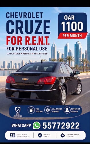 Chevrolet Cruz for rent 