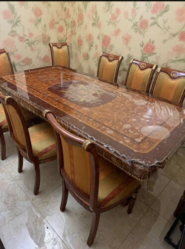 Dining table with 10 chairs