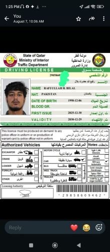 Rafiullah and reliable driving job.