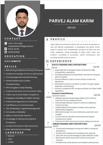 I am looking for driving job.