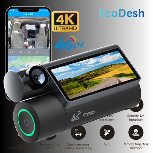 4K 4G car dashcam EcoDesh EC60Pro