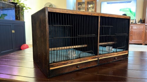 Wood bird cage (canary/Zebra finch)