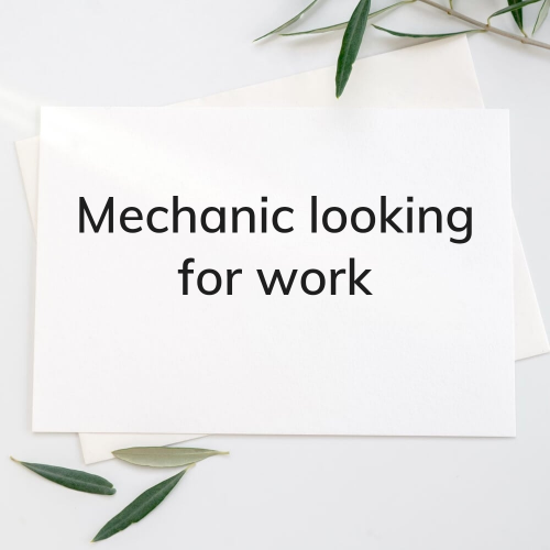 Mechanic looking for work