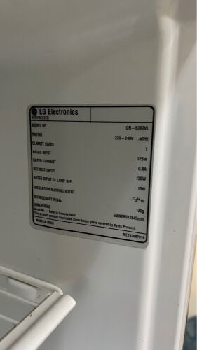 Refrigerator LG model GR - B292V