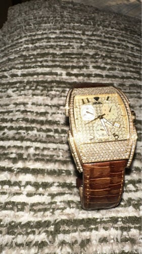 full diamond aqua master watch 