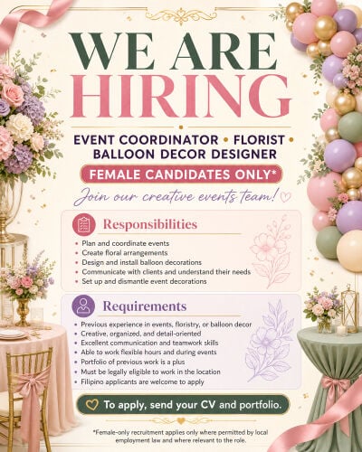 florist and events coordinator