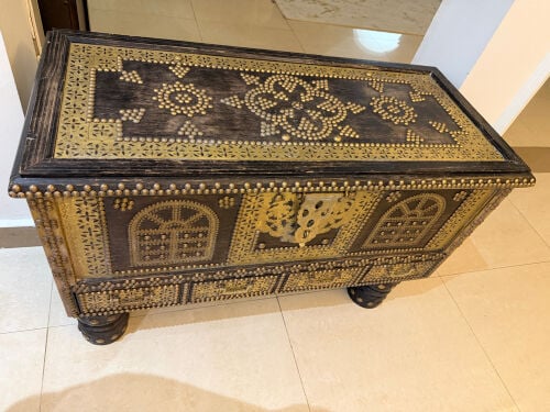 Traditional Wooden Mandoos Chest