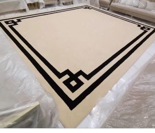 We have white carpets of various de