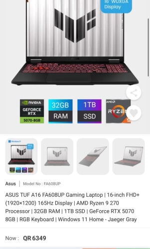 ASUS TUF Gaming A16 – RTX 5070