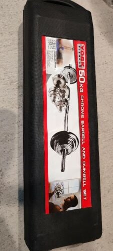 York 50 kg Berbell & Dumbell Set