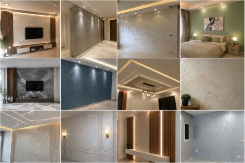 decorative painting and gypsumboard