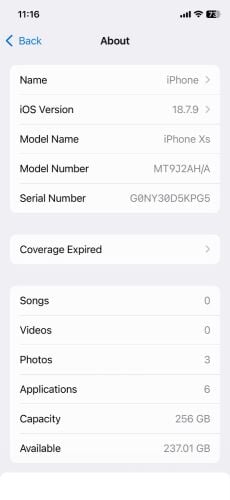 iPhone xs