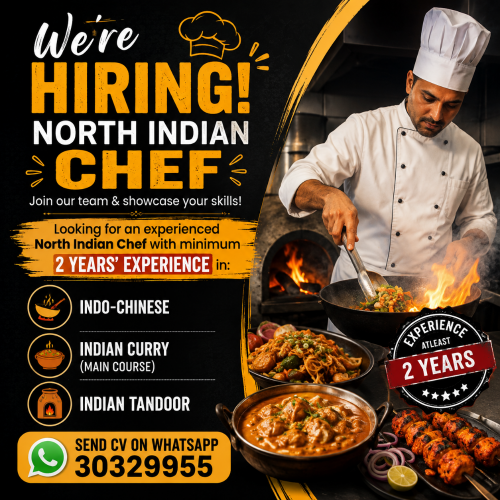 North Indian Chef – Urgently Hiring
