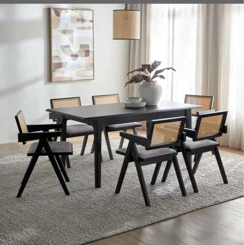 Modern dining table  with 6 chairs