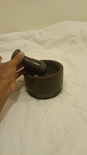 Classic Black Granite Mortar  Pestl