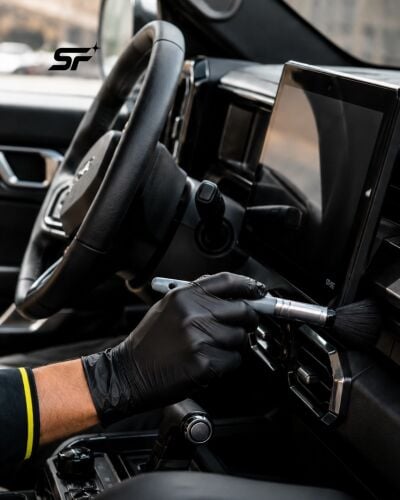Car inside steam cleaning in doha