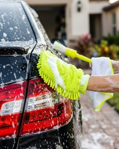 Car exterior wash at home