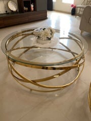 Large glass coffee table, 120cm