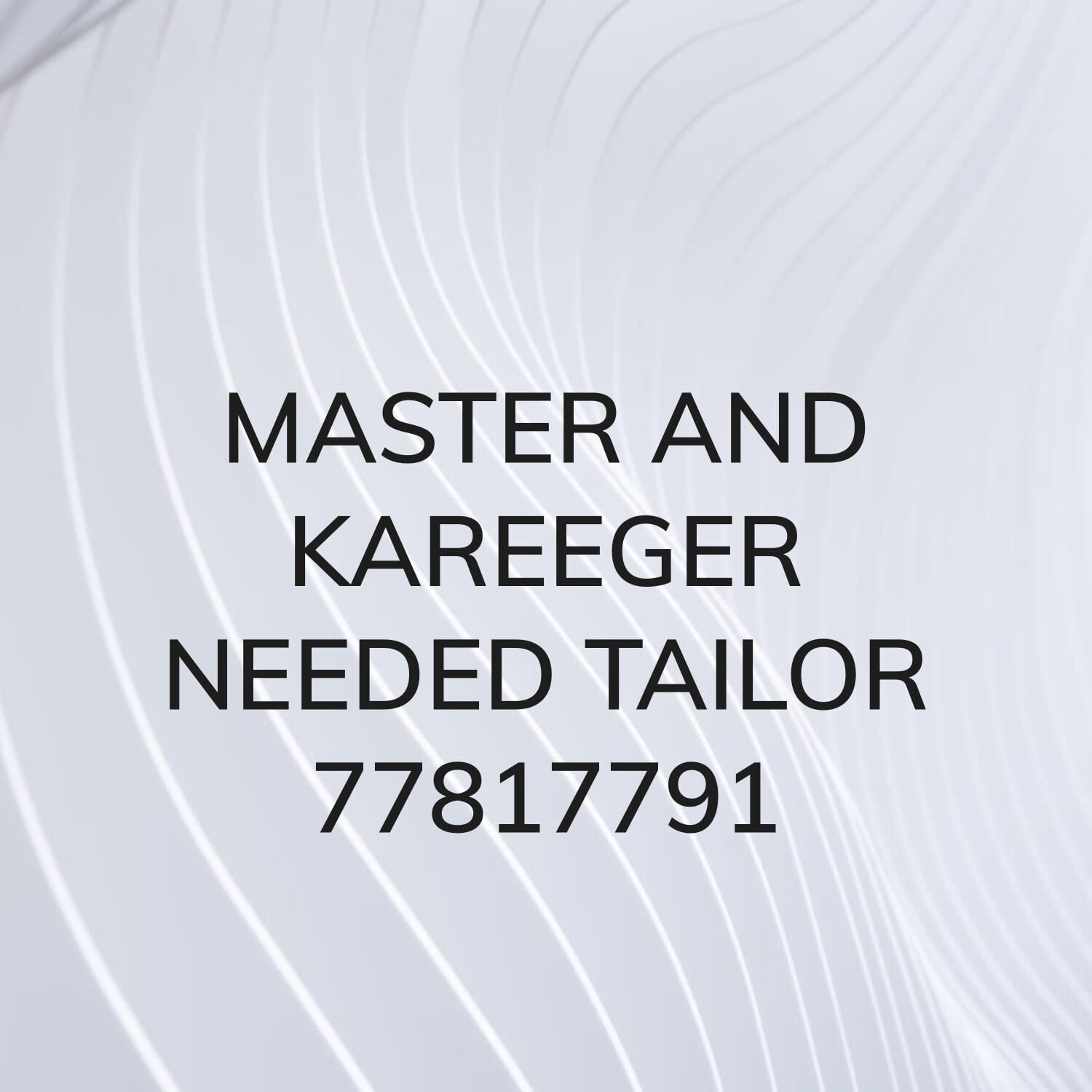 kareegar and master tailor