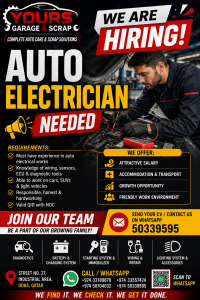 AUTO ELECTRICIAN NEED