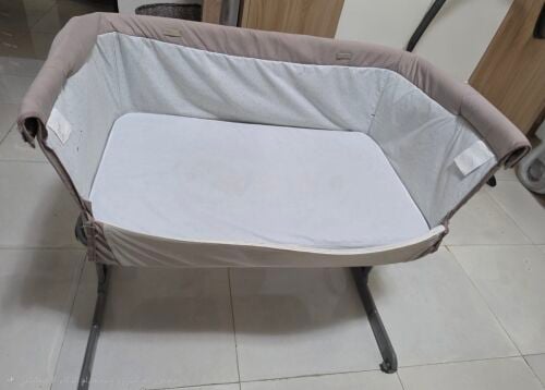 A baby crib.