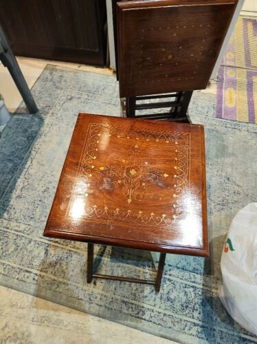foldable  small table set 3 pieces