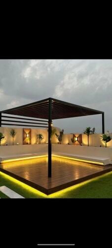 عمل البورجلات والمظلات والسواتر