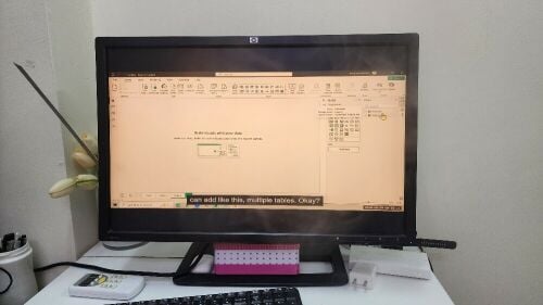 HP 24 inch monitor with Cables