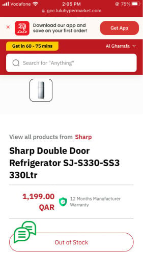 sharp fridge for sale  
