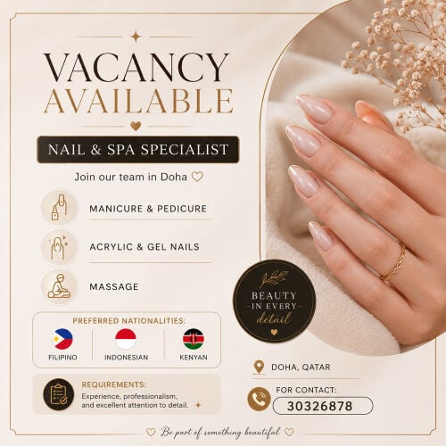 We’re Hiring | Nail & Spa Specialis