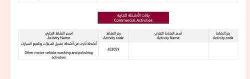 بيع سجل تجاري مغسلة سيارات