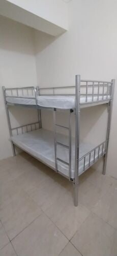 Steel double and single bed