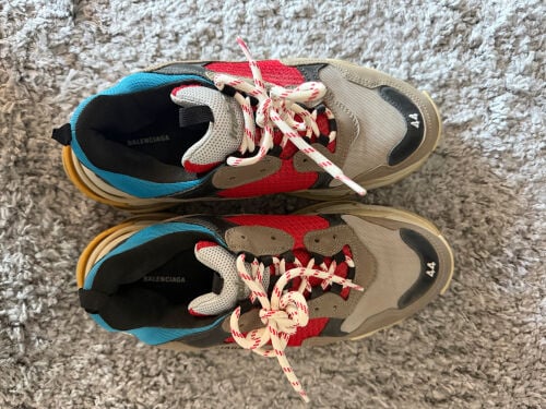  Balenciaga Triple S Beige/Red/Blue
