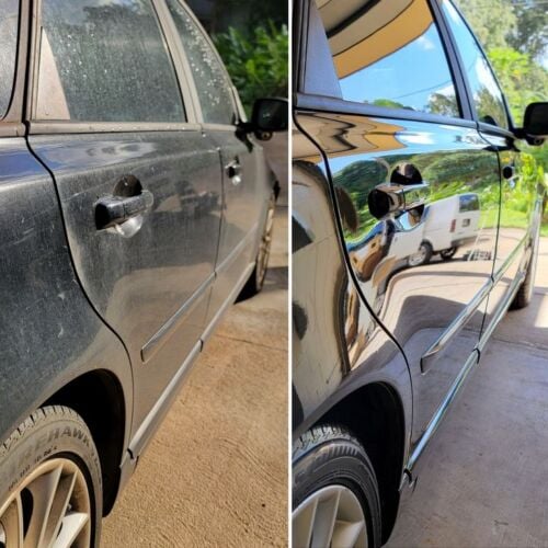car exterior polish and wash at hom